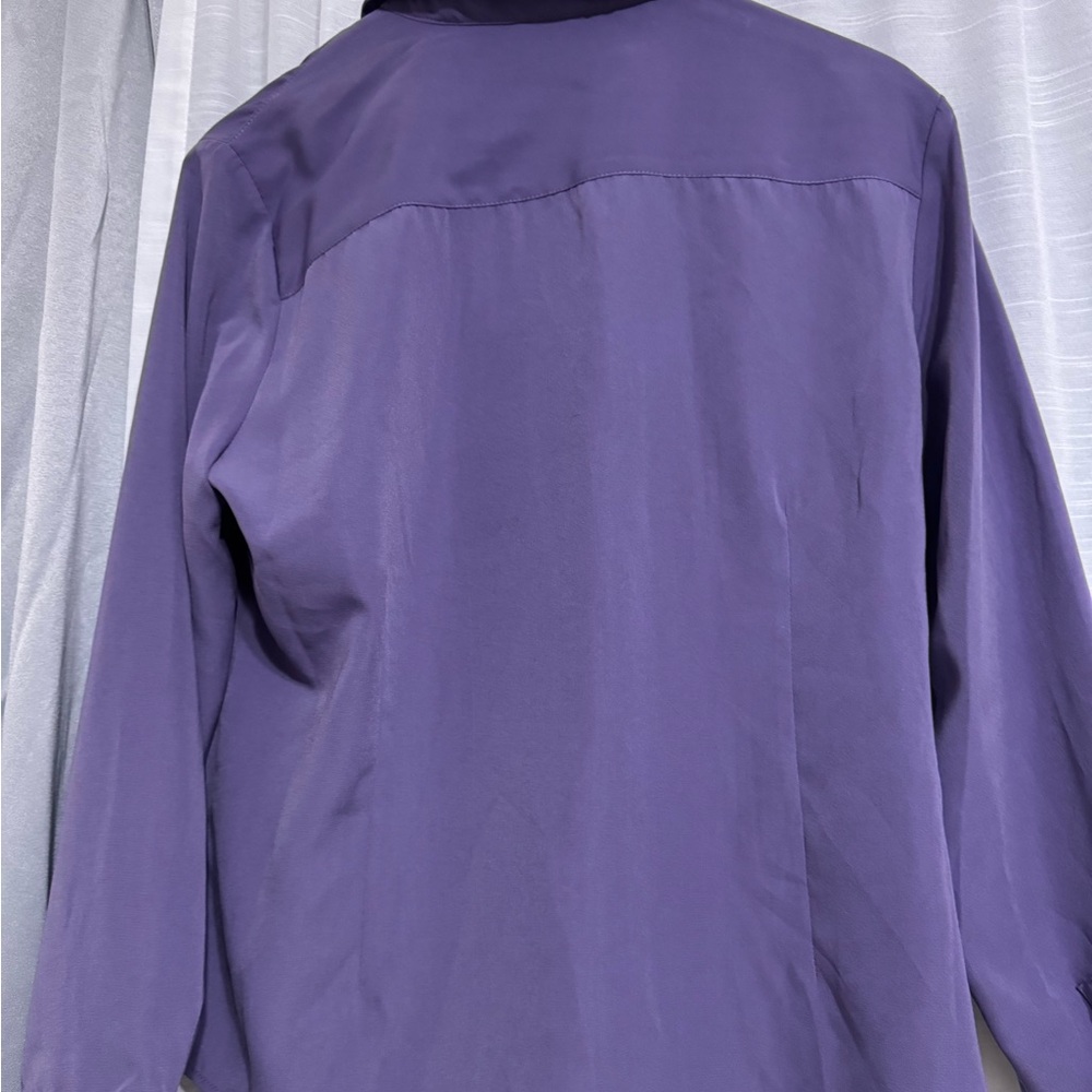 Purple Button-Up Blouse - Picture 8 of 11